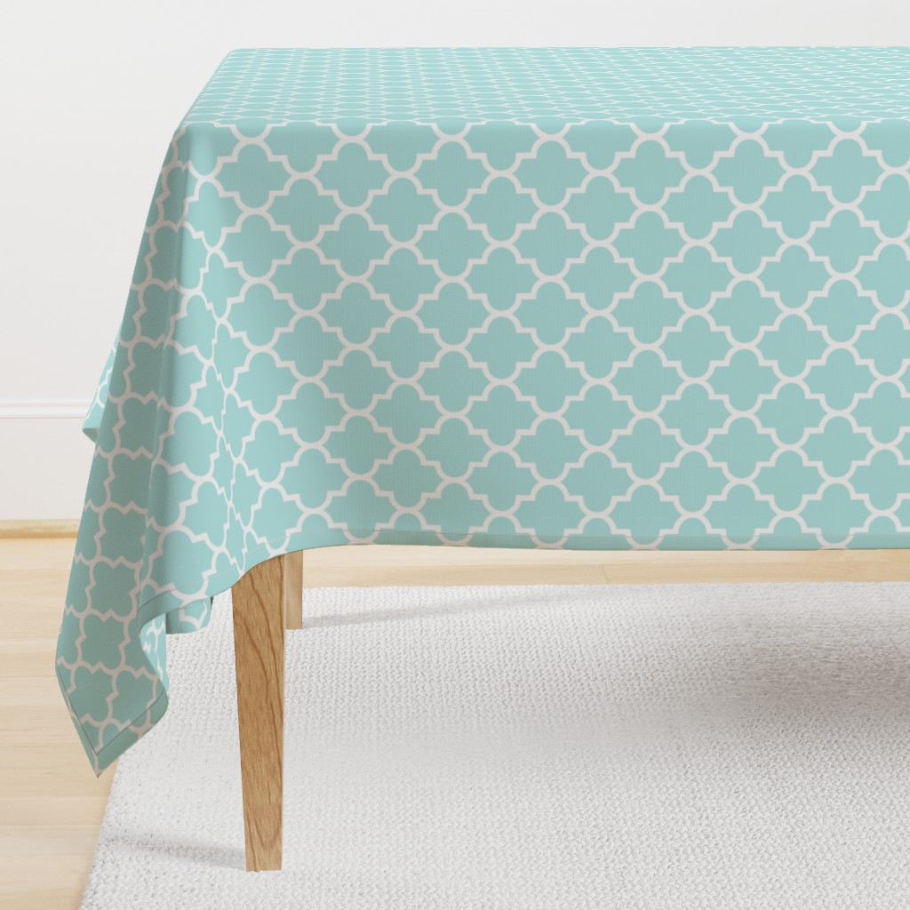 Moroccan Mint Quatrefoil pattern