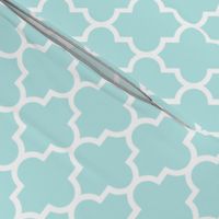 Moroccan Mint Quatrefoil pattern