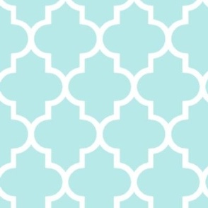 Moroccan Mint Quatrefoil pattern