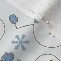 White Wintry Snowmen Pattern