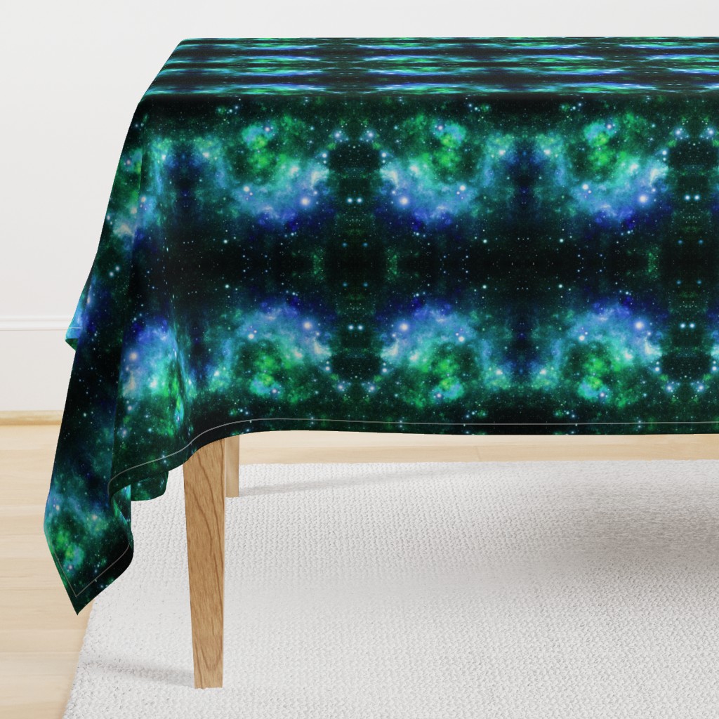 Blue Green Space Stars (small print)