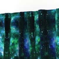 Blue Green Space Stars (small print)