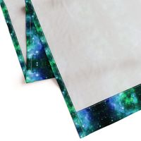 Blue Green Space Stars (small print)