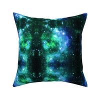 Blue Green Space Stars (small print)