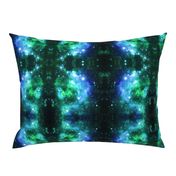 Blue Green Space Stars (small print)