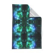 Blue Green Space Stars (small print)