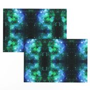 Blue Green Space Stars (small print)