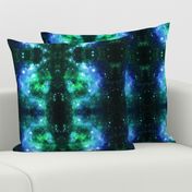 Blue Green Space Stars (small print)