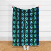 Blue Green Space Stars (small print)