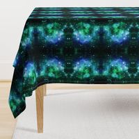 Blue Green Space Stars (small print)