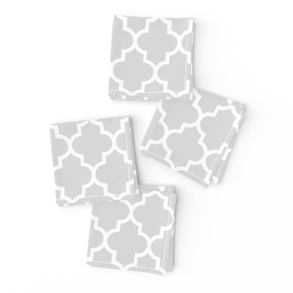 Stylish Grey Quatrefoil