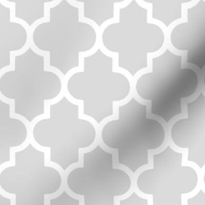 Stylish Grey Quatrefoil