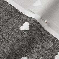 hearts on charcoal grey textured background (large print)