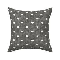 hearts on charcoal grey textured background (large print)