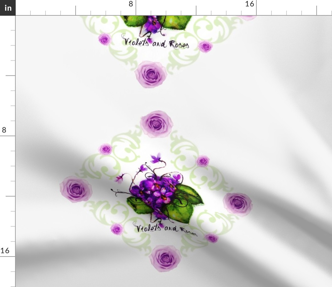 Chair toppers  Violets and Roses Shell  Background