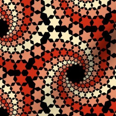 02638461 : mandala12 : red cream stars