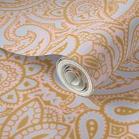 Persnickety Paisley ~ Versailles Fog with Gilt and Dauphine