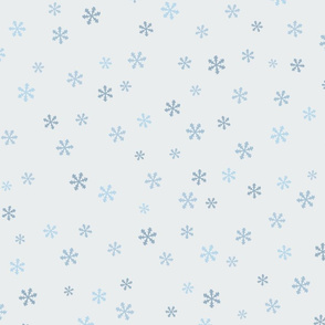 White Wintry Snowflake Pattern