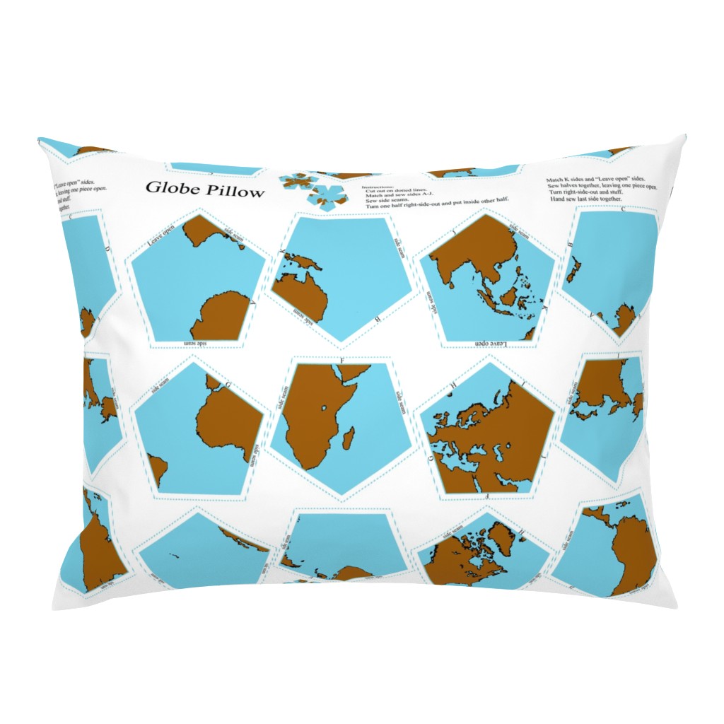 Fat Quarter Land and Water Globe