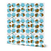 Fat Quarter Land and Water Globe