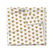 Gold Glitter Hearts Baby Fabric