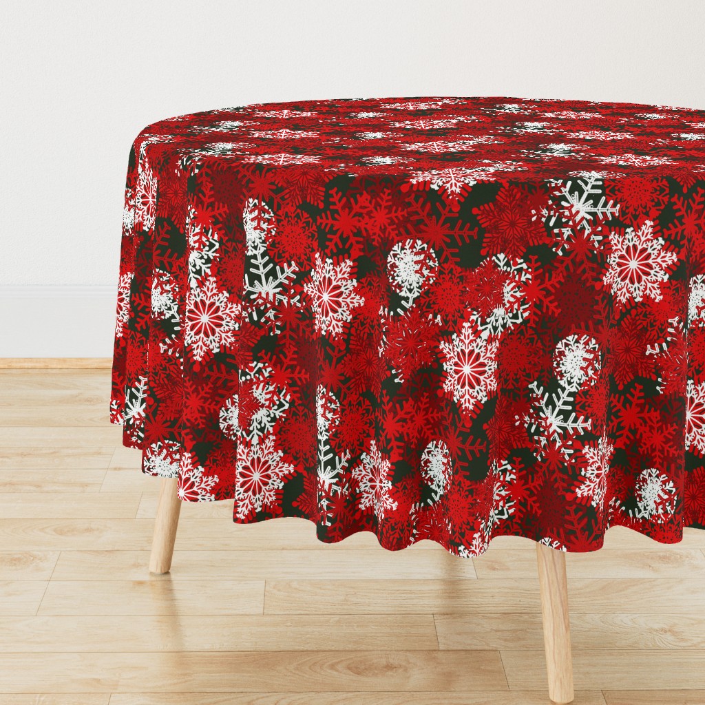 Red Snowflakes holiday pattern