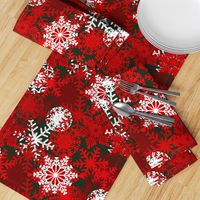 Red Snowflakes holiday pattern