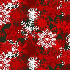 Red Snowflakes holiday pattern