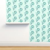 Stylized Flower - 12in (teal)