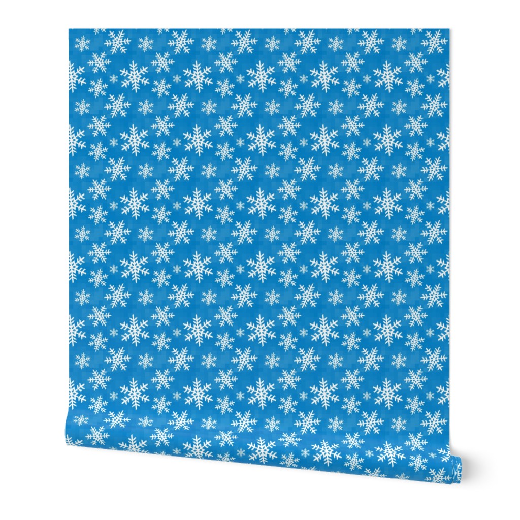 8-Bit Snow Flake - Blue