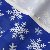 8-Bit Snow Flake - Dark Blue