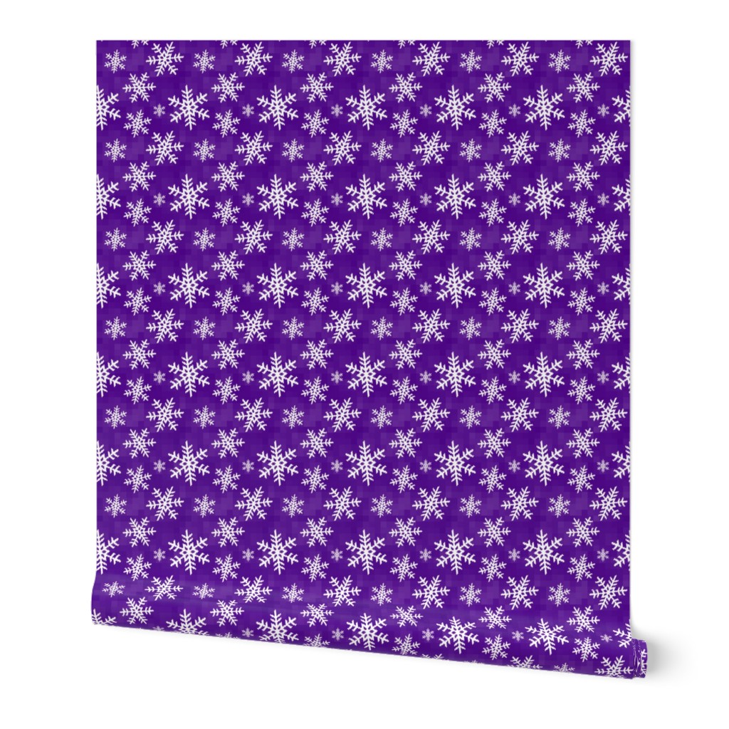 8-Bit Snow Flake - Purple