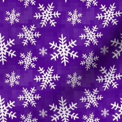 8-Bit Snow Flake - Purple