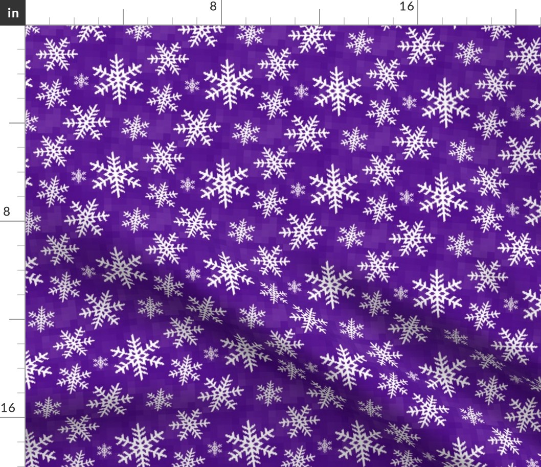 8-Bit Snow Flake - Purple