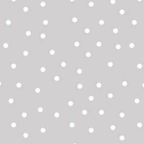 polka dot white on gray