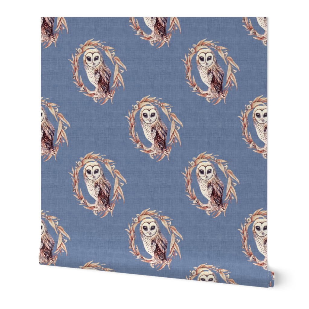 Sooty Owl in Linen Lighthouse Blue