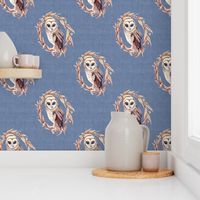 Sooty Owl in Linen Lighthouse Blue