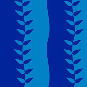 Blue Wavy Leaves