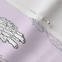 Angora Goat doodle - lavender