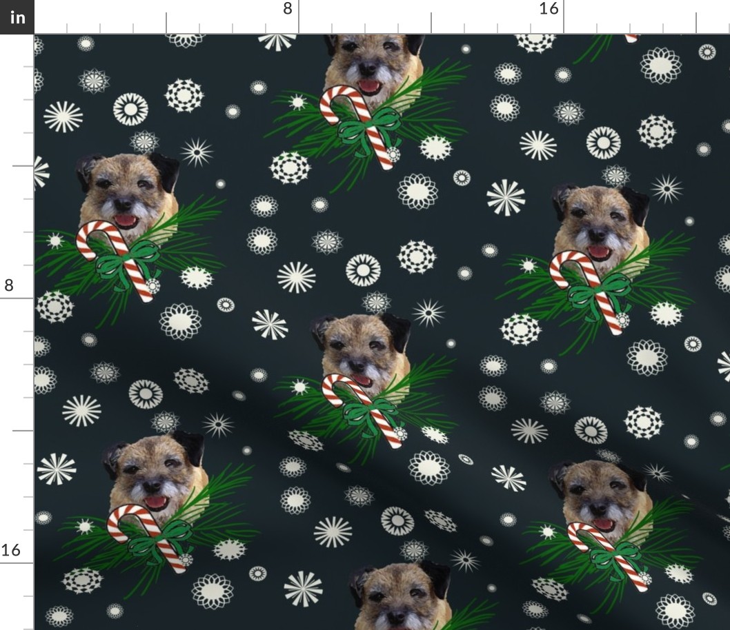 border_terrier_Christmas_with snowflakes