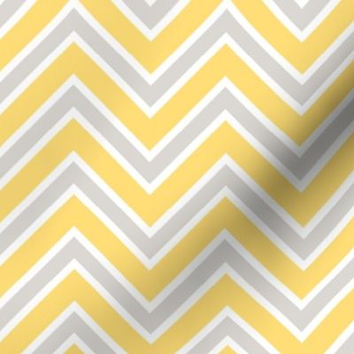 Chevron lemon yellow and gray