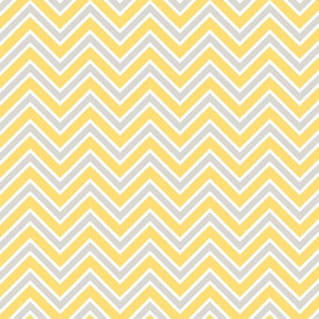 Chevron lemon yellow and gray