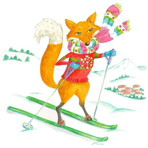 skiing_fox_21x18
