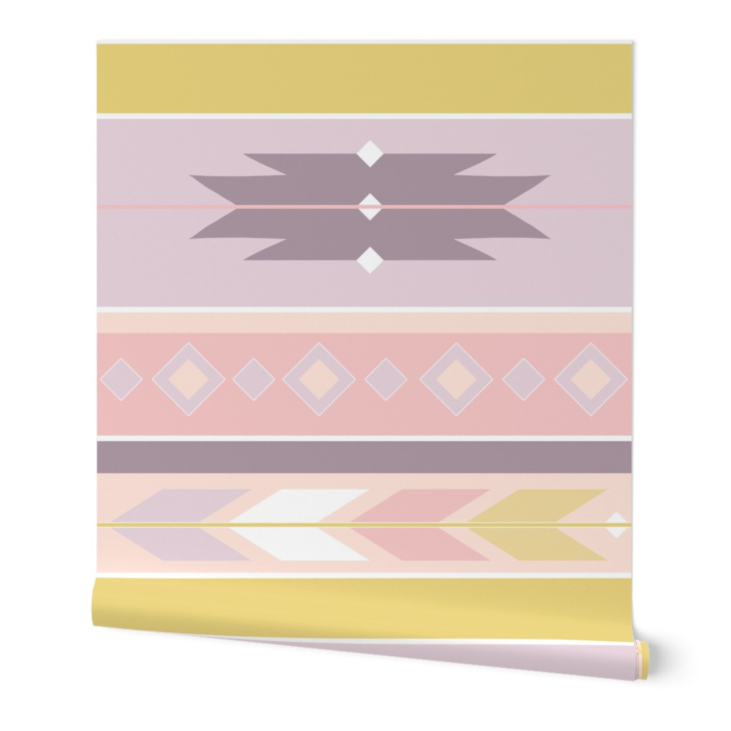 South West Pastel Pinks, Ochre Yellow Mauve