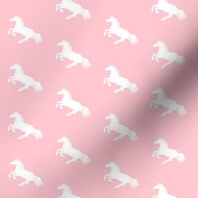 White Pony Pink Diagonal 