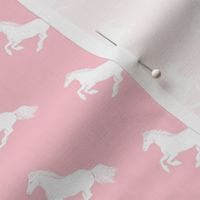 White Pony Pink Diagonal 