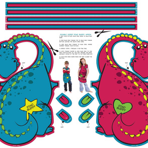 Dino Reversable Apron - Double Sided