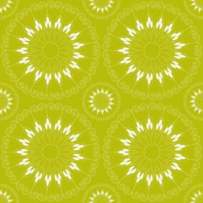 stylized green flower pattern