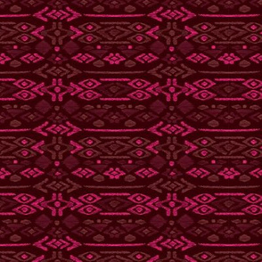 Maroon red aztec print