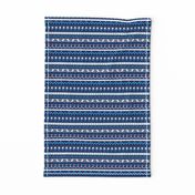 Aztec folklore indian pattern in winter eclectic blue